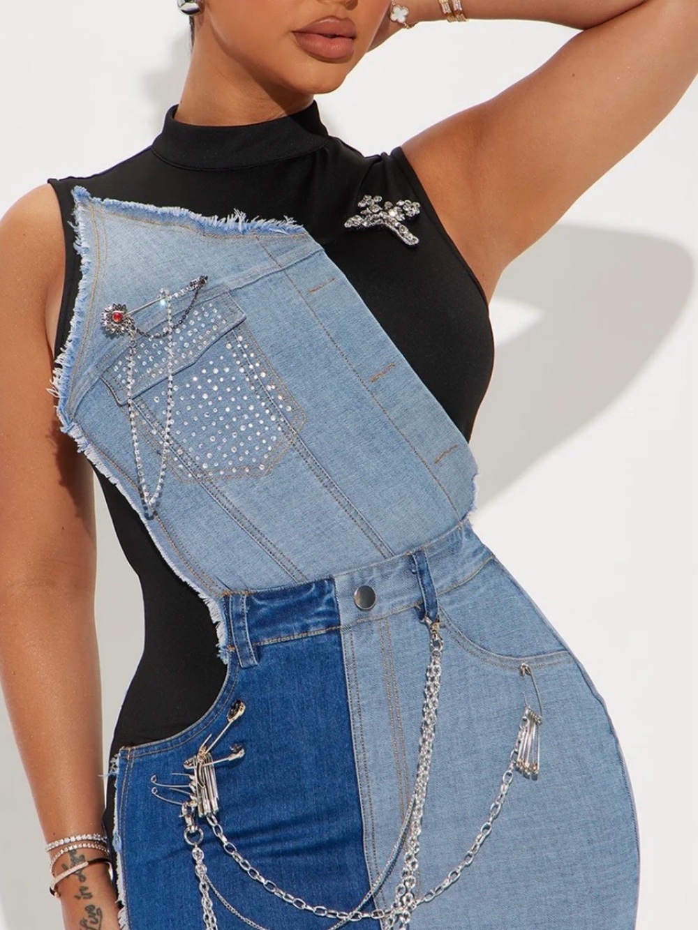 Fashion Nova Damsel in Denim Mini Dress - Picture 4 of 11